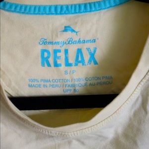 Small yellow Tommy Bahama T-shirt with blue detail